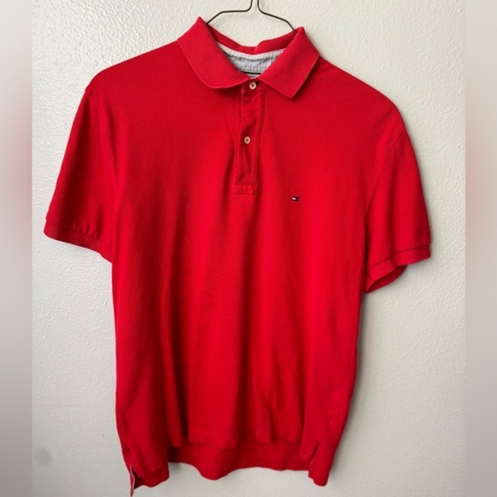 Tommy Hilfiger Red Polo Size Large